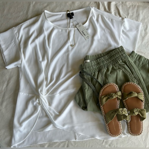 Worthington Tops - ⚪️Worthington | White Short Sleeve Blouse⚪️